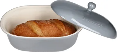 Produktbild von Oskar Brottopf in Grau Brotkasten mit Deckel Brot Toast Aufbewahrungsbox