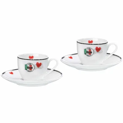 Obrázek produktu pro Ritzenhoff&Breker sada 4ks Caffee Amore Espresso šálek + podšálek 80ml