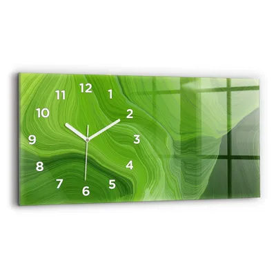 Produktbild von Wallfluent Wanduhr – Stilles Quarzuhrwerk - Uhr Dekoration Wohnzimmer Schlafzimmer Küche - Zifferblatt - weiße Zeiger - 60x30 cm - Moderne Wellen