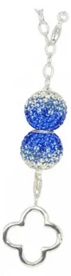 Immagine prodotto di Set di gioielli SilberDream in zircone: collana, ciondolo e perline, argento, blu e bianco, modello D3GSS008