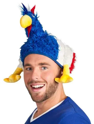 Productafbeelding van Boland Hut "Huhn Tricolore", universele maat, blauw/wit/rood, carnavalaccessoire