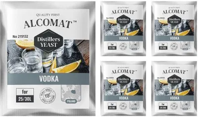 Produktbild von Vodka Distillers Yeast ALCOMAT Alkohol Yeast |Gärhefe | Hefe | Brennhefe | Rum, 5 Stück
