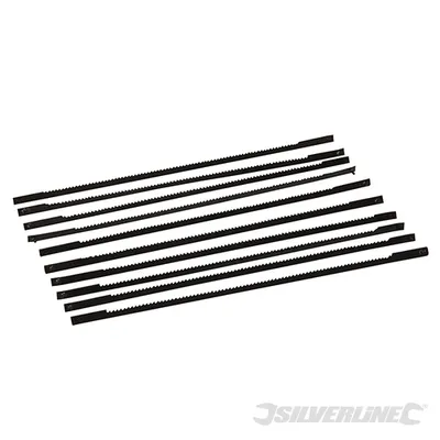 Zdjęcie produktu dla Silverline 763619 Brzeszczoty do wyrzynarki stołowej 130 mm, 10 szt