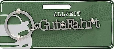 Produktbild von Sheepworld, Gruss und Co - 47054 - Schlüsselanhänger, Gute Fahrt, Metall, Größe mit Schlüsselring: 9,6cm x 3cm, Farbe: Silber