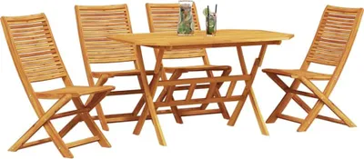 Immagine prodotto di Set da Pranzo per Giardino 5 pcs Marrone