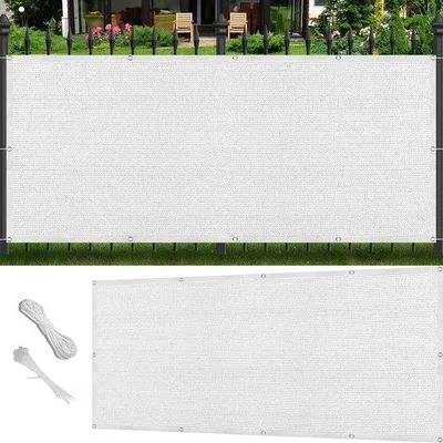 Image de Pare-soleil pour balcon - Store anti-UV - 130 x 140 cm - Blanc