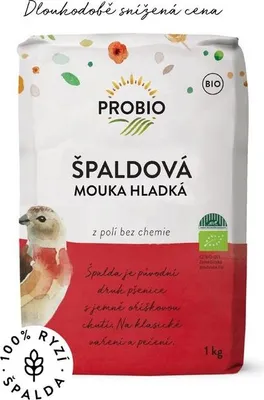 Obrázek produktu pro Špaldová mouka hladká BIO 1 kg PROBIO
