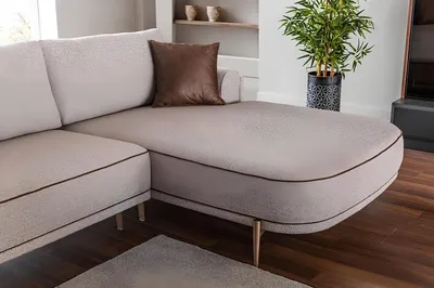 Produktbild von Stoffsofa Ecksofa L Form Sofa Stoff Sofas Grau Modern Wohnzimmer Möbel