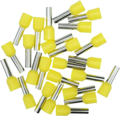Produktbild von Aderendhülsen 6,00mm² (gelb), isoliert, 25 Stück