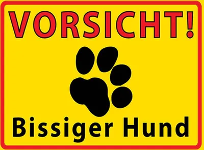 Produktbild von vianmo Holzschild 30x40 cm Tiere Vorsicht bissiger Hund