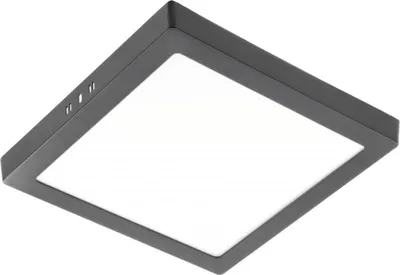 Produktbild von 24w LED Aufputz Deckenlampe Deckenpanele Deckenleuchte in schwarz eckig|30cm|Warmweiß|2000 Lumen