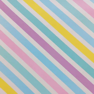 Produktbild von Geschenkpapier Streifen Pastell 70cm x 2m Rolle Bunt