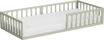 Produktbild von Bodenbett aus Metall Vitalispa Minno Greige 90x200 mit Matratze, Model 57753