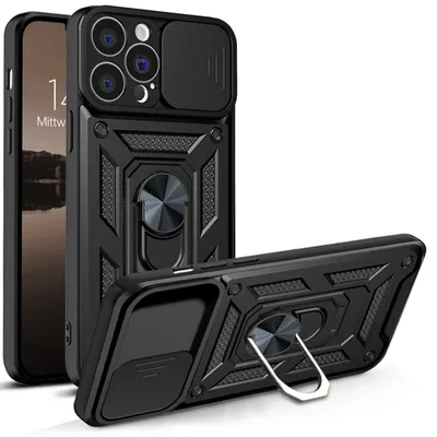 Produktbild von 360 Grad Rundum Schutz Handyhülle für Xiaomi 14T Pro Full Cover Vollschutz Case Farbe: Schwarz