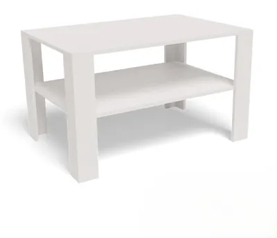 Obrázok produktu pre Konferenčný Stolík Moderný Stolík do Obývačky a Kancelárie 100 × 68 cm Biely