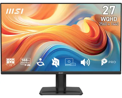 Produktbild von MSI PRO MP275QDE E14, 68,6 cm (27"), 2560 x 1440 Pixel, Wide Quad HD, LED, 4 ms, Schwarz