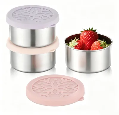 3er-Set Edelstahl Vorratsdosen 220 ml – auslaufsicher, mit Deckel