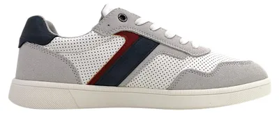 Imagen del producto de Zapatos deportivos para hombre Mustang, tipo cordones, color blanco, para uso casual