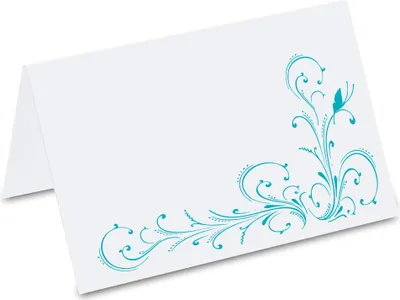 Image de Marque-places PRICARO "Papillon", turquoise, 50 pièces