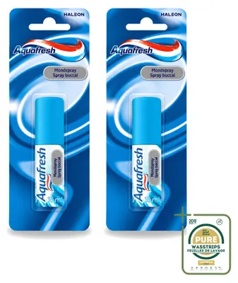 Produktbild von 2 x Aquafresh Odol Mundspray - Minze - 15 ml - Vorratspackung - 2 Stücke