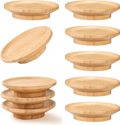 Produktbild von Weinglasaufsatz Bambus,10 Stück Charcuterie Topper, Glasdeckel, Partyzubehör für Familie und Event