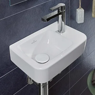 Produktbild von Villeroy & Boch O.novo Handwaschbecken compact 36 x 25 cm ohne Überlauf, Becken links