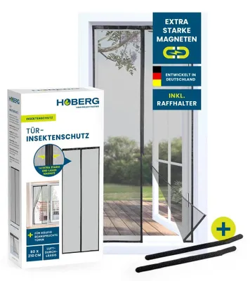 Image de Moustiquaire de porte Hoberg - 80 x 210 cm - Noir