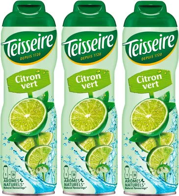 Produktbild von Teisseire Getränke-Sirup Lime/Limette 600ml - Intensiv im Geschmack (3er Pack)