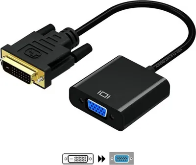 Produktbild von AISENS A147-0352, 0,1 m, DVI-D, VGA (D-Sub), Männlich, Weiblich, Gerade