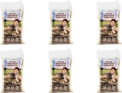 Obrázek produktu pro Hrubá podestýlka z hoblin 10 l / balení po 6 kusech