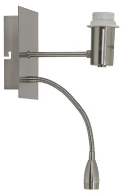 Immagine prodotto di Light & Living applique 2L 11x20x35cm 1*E27+1*LED3W REGINA nichel satinato