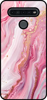 Produktbild von Smartphonica Handytasche geeignet für LG K41S mit Marmordruck - TPU zurück Abdeckung Fall Marmor Design - Pink