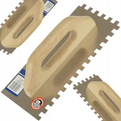 Produktbild von Glättkelle 280 Mm 10X10 Mm FEINZ Nierdzewna Holzgriff Zähne Hochwertig Perfekt Für Profis