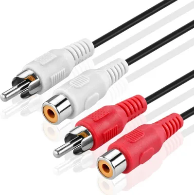 Produktbild von Transmedia Verbindungskabel; 2x Cinchstecker - 2x Cinchkupplung, 5,0 m, A 13