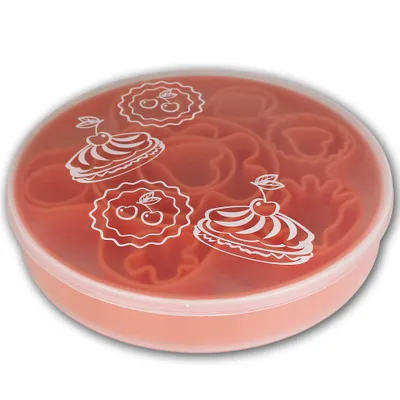 Produktbild von Backformset 13 teilig orange Plätzchenform Ausstechform - pondeo.de