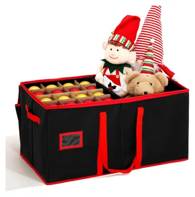 Produktbild von Aufbewahrungsbox für Weihnachtskugeln mit 128 Fächern und stabilen Kartontrennern