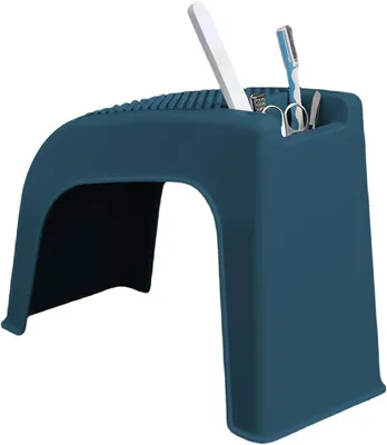 Productafbeelding van Pedicure Standaard - Voetenbankje Douche - Voetverzorging Thuis - Antislip Onderkant - 375x28x16.5 cm - Blauw