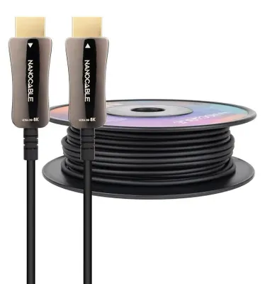 Produktbild von Nanocable 10.15.2180, 80 m, HDMI Typ A (Standard), HDMI Typ A (Standard), 3D, 48 Gbit/s, Schwarz