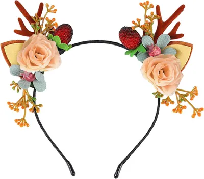 Produktbild von Leuchtendes Elchgeweih-Stirnband, Glitzer-Stirnband, Girlanden-Stirnband, Weihnachts-Kopfschmuck