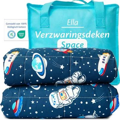 Productafbeelding van Verzwaarde deken kinderen 2.4 kg, 90 x 120 cm, katoen, voor slaap