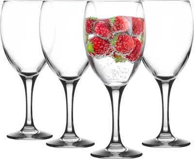 Produktbild von GLASMARK® große Weinglas 4-Set 530ml Große (max. 600 ml) 4 Stück Rotweingläser Weinkelch Weinglas VINO auf Fuß - Hochwertige Qualität