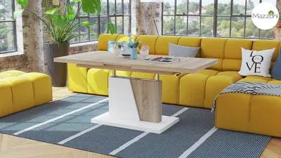 Produktbild von Design Couchtisch Grand Noir ausziehbar höhenverstellbar Tisch 120-180 cm Esstisch