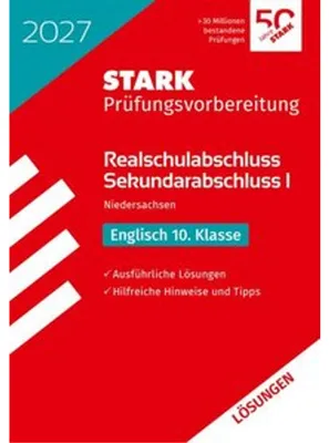 Zdjęcie produktu dla STARK Lösungen zu Englisch - Realschulabschluss 2027 Niedersachsen - Prüfungsvorbereitung
