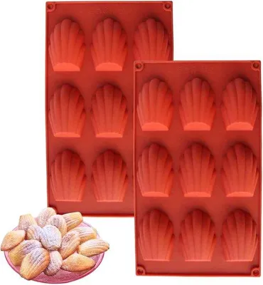 Produktbild von Silikonformel für Madeleines - 2 Stücke - Ideal für Kuchen und Kekse