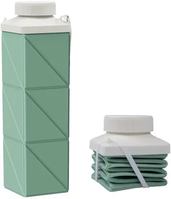 Immagine prodotto di Ibenzoa® Bottiglia pieghevole da 720 ml, priva di BPA, a prova di perdite, pieghevole fino a 6,3 cm – ideale per viaggi, sport e attività all'aperto