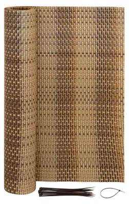Produktbild von Jardinion Sichtschutzmatte Rattan Optik 0,90 x 3m Hellbraun Sichtschutz, geeignet als Terrassen, - Gartenzaun und Balkon Sichtschutz, inkl. Kabelbinder