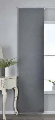 Produktbild von Flächenvorhang mit Paneelwagen HxB 245x60 cm Grau 100% Verdunkelung Blackout »München Dark« Paneelwagen Leinenbindung 202410P