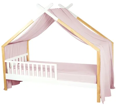 Immagine prodotto di Baldacchino per lettino in garza di cotone Jeann - 420 x 130 cm - Rosa | by SEVIRA KIDS