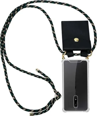 Produktbild von Cadorabo Hülle für Nokia 5 2017 Schutzhülle in Braun Handy Kette Silikon Kordel abnehmbares Etui