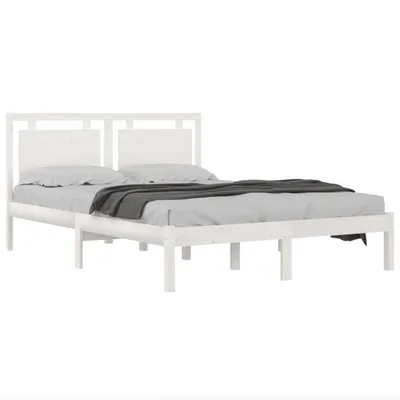 Immagine prodotto di vidaXL Letto in legno massiccio bianco 200x200 cm